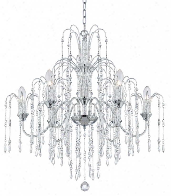 Crystal Rain 29" Wixe 6-light Crystal Chandelier (m7013)