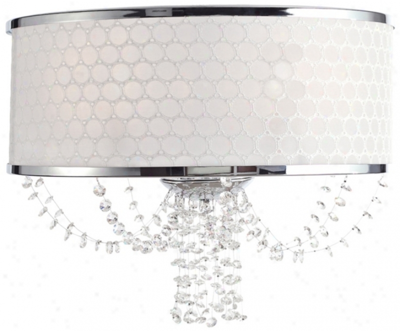 Crystorama Allure Silk Shade 14" Crystal Wall Sconce (v8617)