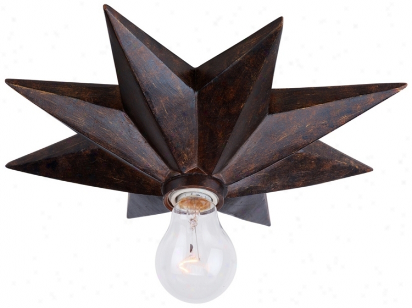 Crystorama Astro 12" Wide Bronze Ceiling Light Fixture (v8793)