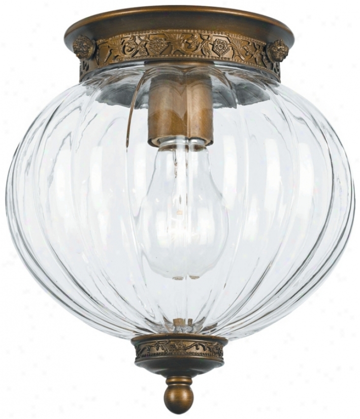 Crystorama Camden Brass 8" High Ceiling Light (k0637)