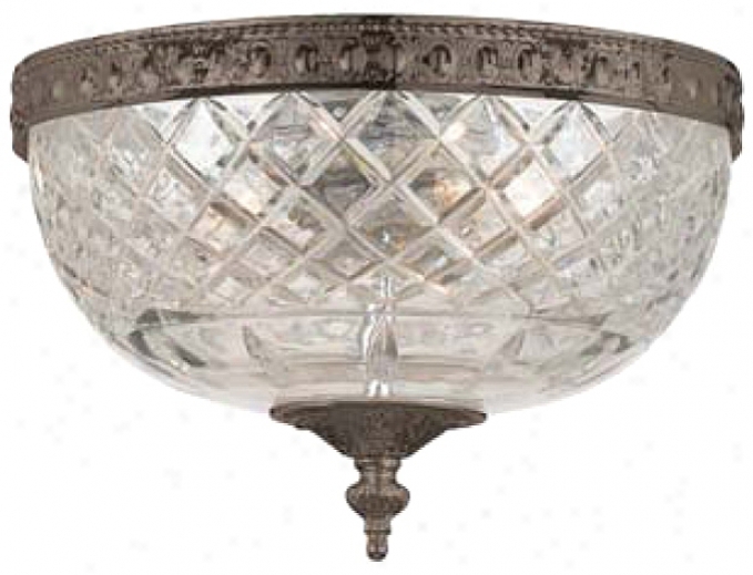 Crystorama Majestic English Bronze 10" Wide Ceiling Light (k0577)