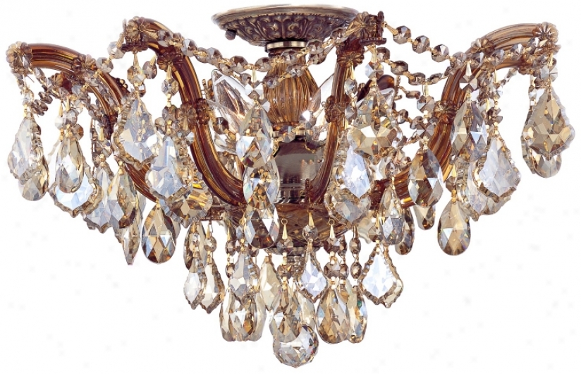 Crystorama Maria Theresa 19" Wide Crystal Ceiling Light (v8802)