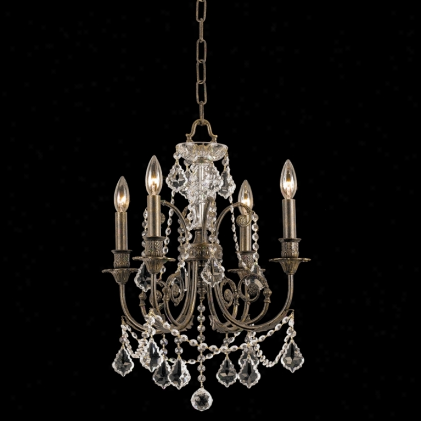 Crystorama Regis Collection Old Silver 19" High Chandelier (l0750)