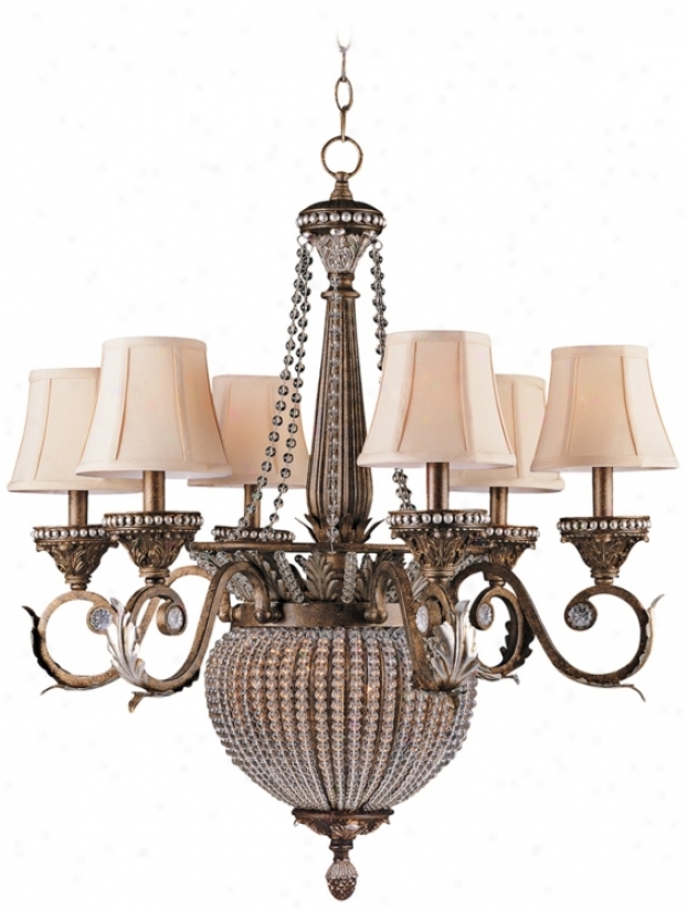 Crystorama Roosevelt Collection Patina 6 Light Chandelier (p9692)