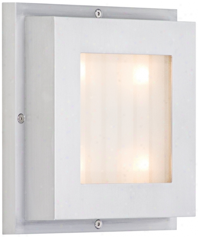 Csl Level Satin Aluminum 6 3/4" Wide Led Wall/ceiling Light (t0096)