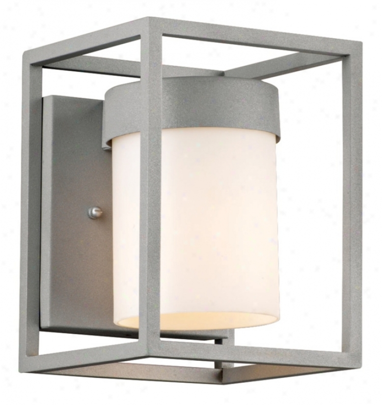 Cube Collection Graphite 8" High Outdoor Wall Lighy (l0326)