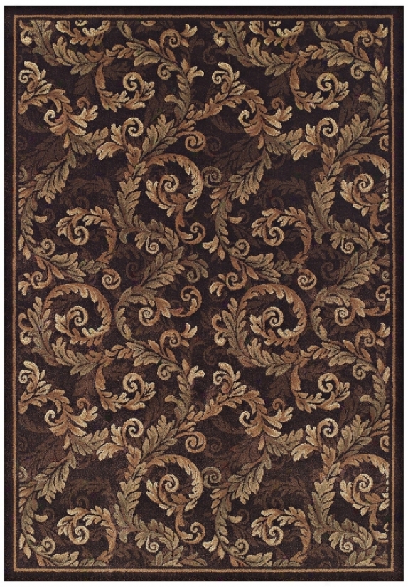 Curled Acanthus Sable Area Rug (j5348)