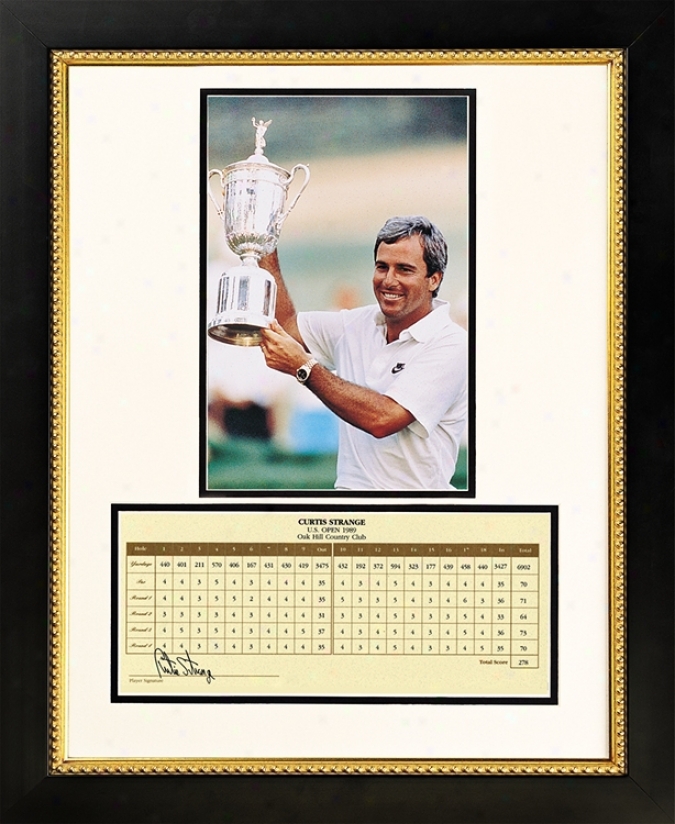 Curtis Strange With Scorecard Hand-signed Golf Photo (f3753)