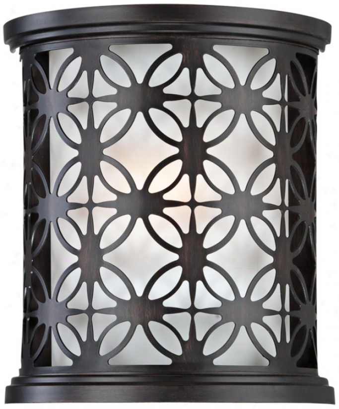 Cutout Bronze With Opal Glass Ada Compliant Wall Sconce (u5644)