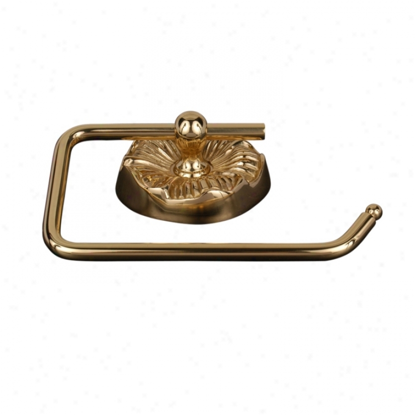 Daisy Polished Brass Euro-style Toilet Paper Holder (08145)