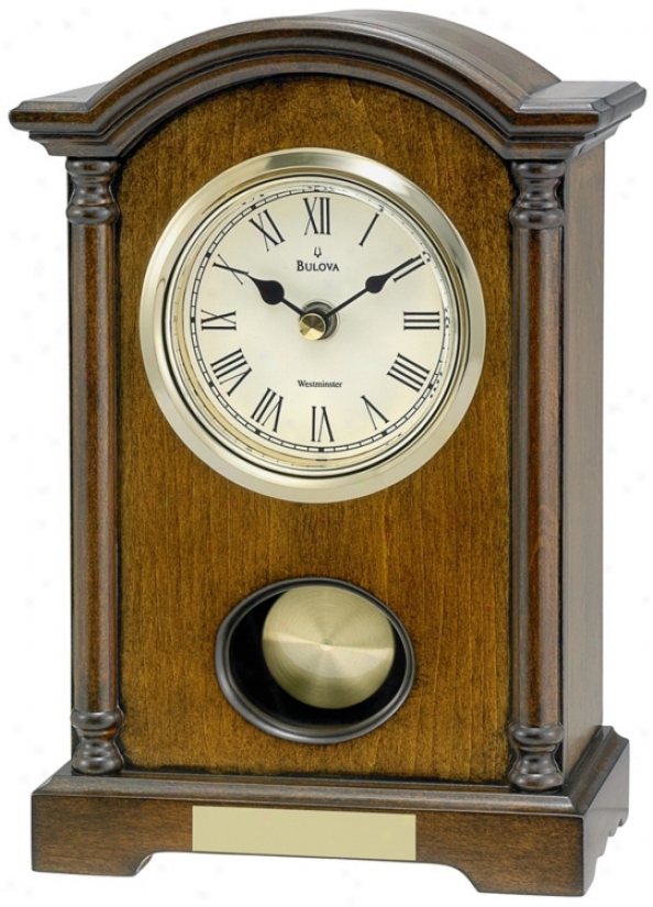 Dalton 9 1/2" High Westminster Melody Bulova Table Clock (v1966)
