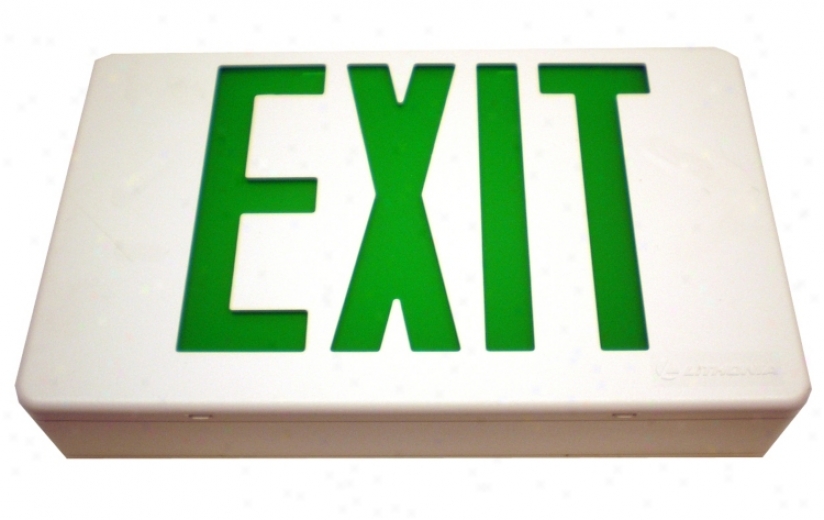 Damp Location Green Led Exit Sign (34468)