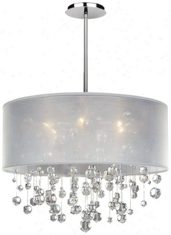 Danuube Crystal And Of a ~ color Shade 21" Wide Pendant Chandelier (u5125)