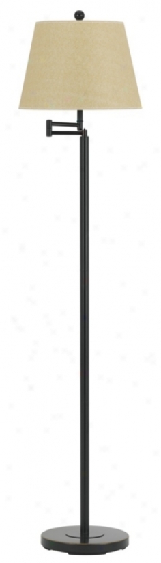 Dark Bronze Finish Metal Swing Arm Floor Lamp (t7958)