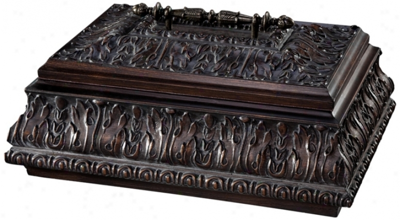 Dark Gold Finished Decorative Box (r2250)