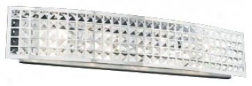 Deco Crystal And Chrome 36" Wide Bathroom Light Fixture (h3915)