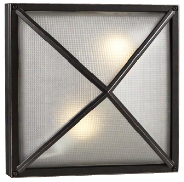 Deco Square Bronze 12 1/2" Wide Outdoor Wall Light (h4505)