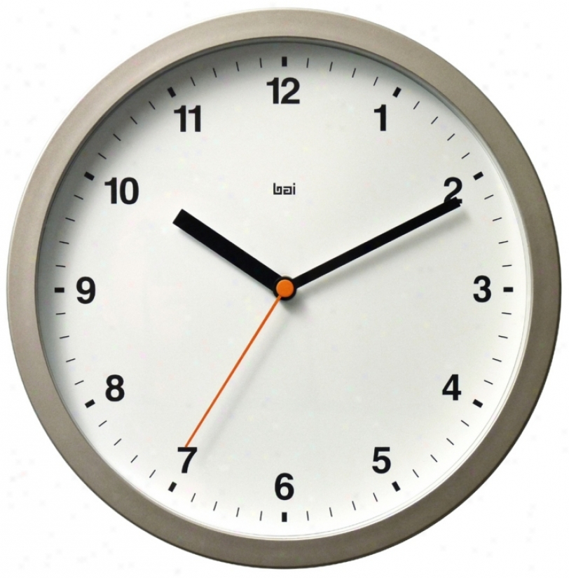 Designer Helio White 10" Wide Modern Wall Clock (v5339)