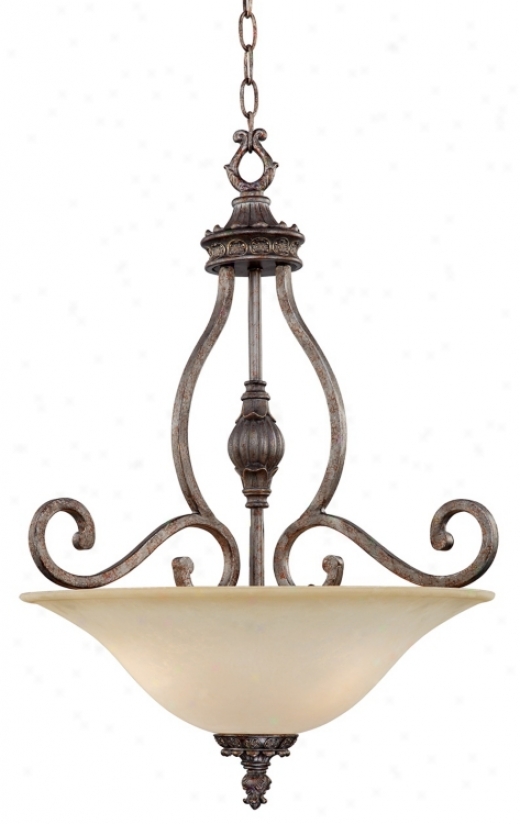 Detailed Accents 20" Wide Scavo Glass Pendant Chandelier (m1849)