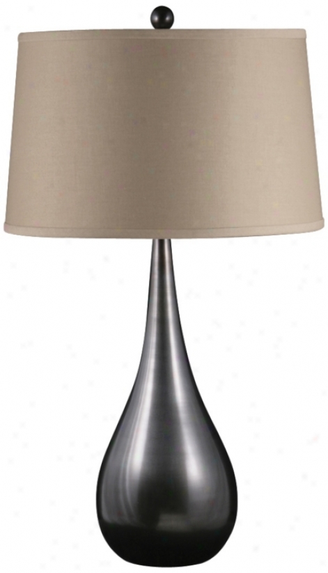 Dewdrop Oil-rubbed Bronze Spun Metal Table Lamp (u9244)