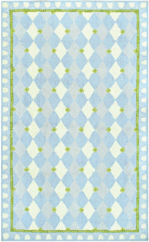 Diamonds Forever Blue 2' 8"x4' 8" Area Rug (f4443)