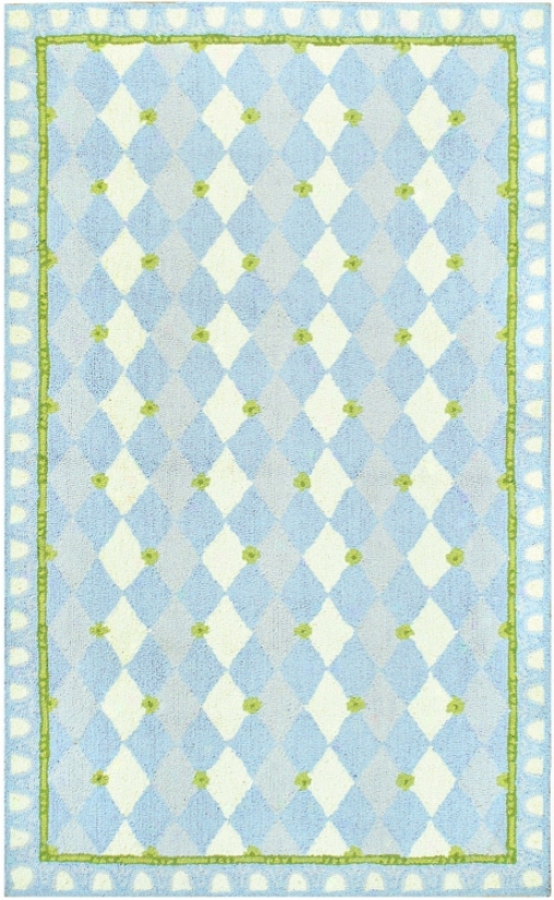 Diamonds Forever Blue Area Rug (f4444)