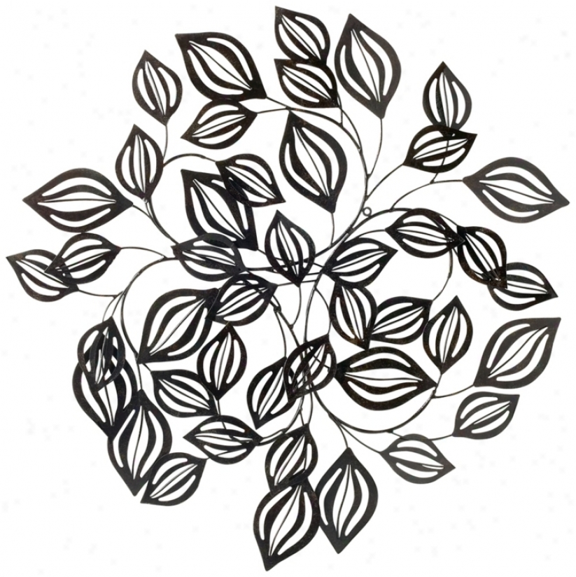 Distressed Bronze Leaves 27 1/2" Wide Metal Wall Decor (r3625)