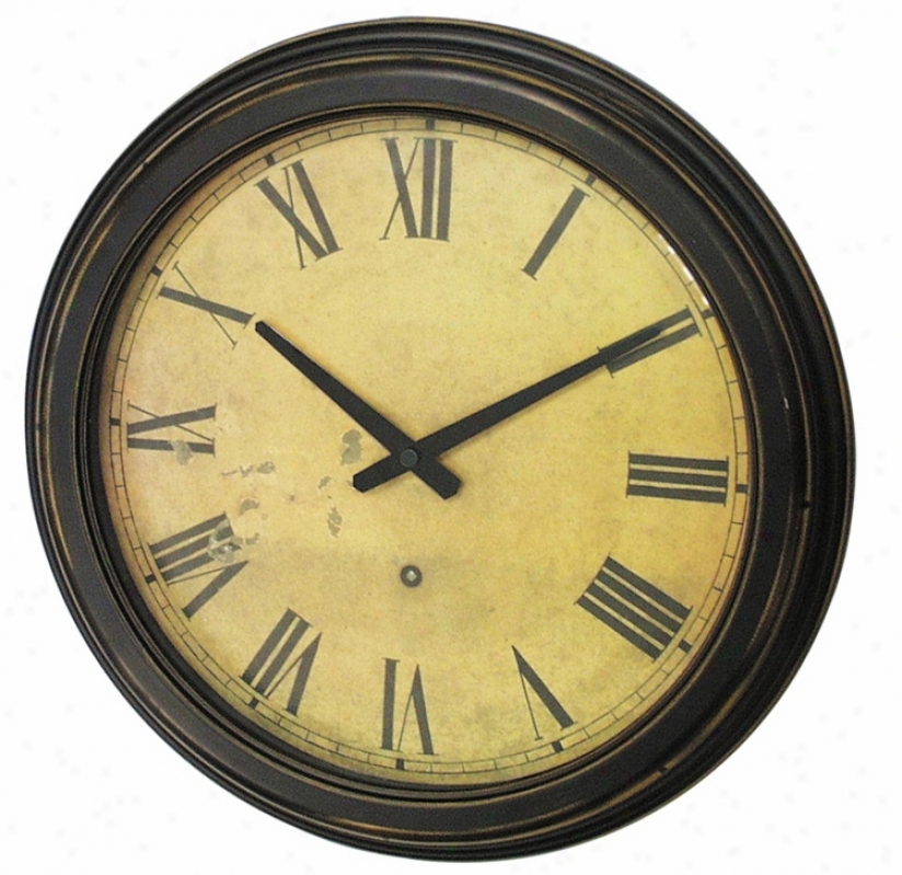 Distressed Case Resin Wall Clock (g8728)