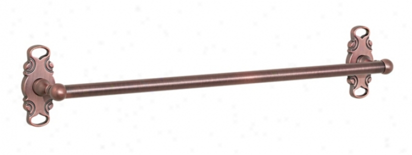 Distressed Copper Finish French Curve 18" Towel Bar (32787)