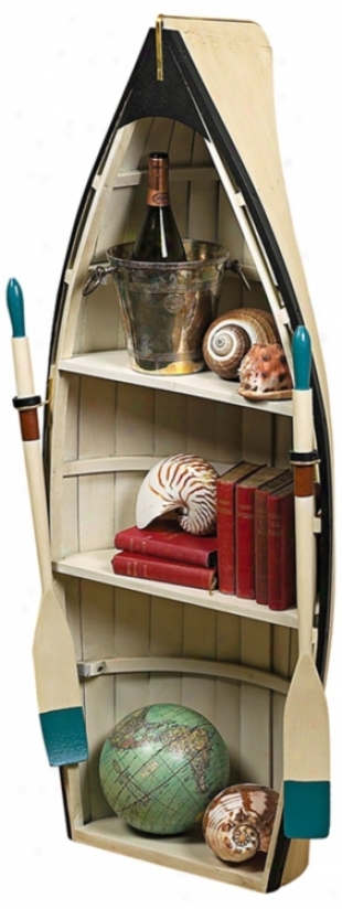 Dory With Glass Bookshelf Table (f8845)