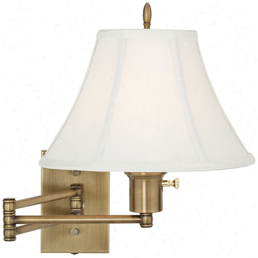 Double Arm Antique Brass Swing Arm Wall Lamp (u3759)
