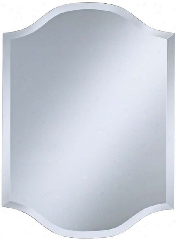 Double Crown Frameless 30" High Beveled Wall Mirror (p1624)
