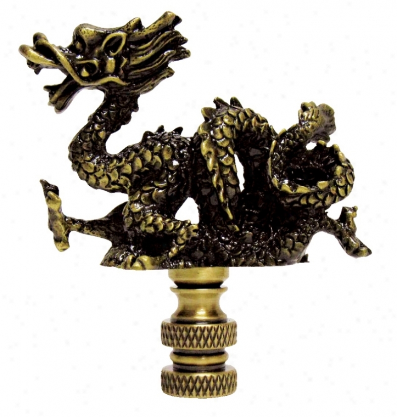 Dragon Antique Metal Finial (44333)