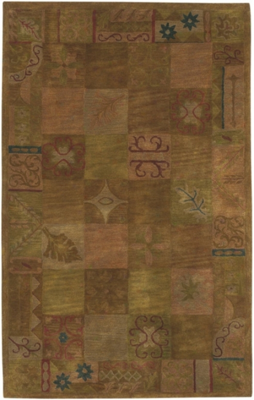 Dream Occult Gold Handmade Rug (53182)