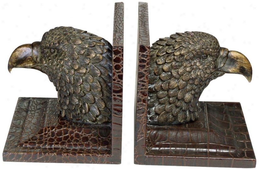 Eagle Head Bookends (j3134)