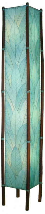 Eangee Fortune Tower Seablue Cocoa Leaf Shade Floor Lamp (m2138)