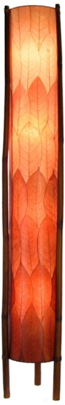 Eangee Giant Hue Burgundy Cocoa Leaves Tower Floor Lamp (m2188)
