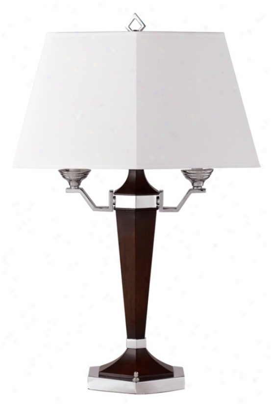 Ebony Twin Arm Desk Lamp (67568)