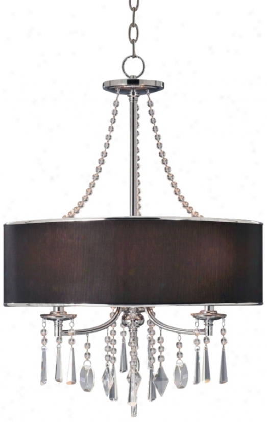 Echelon Crystals And Black Shade 21" Wide Pendant Light (u8746)