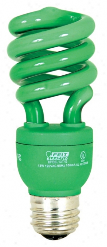 Ecobulb 13 Watt Cffl Twist Green Party Bulb (78431)