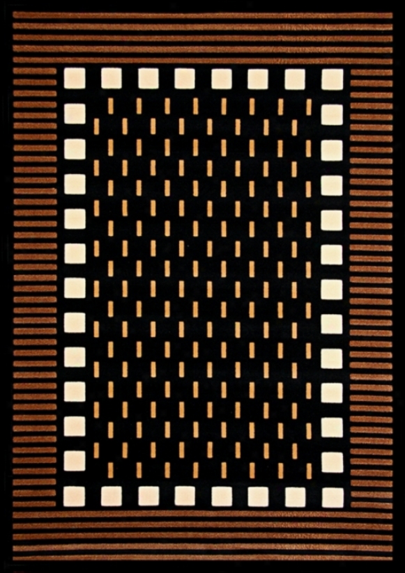 Econox Collection Fortress Brown Area Rug (j2109)