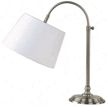 Edward Adjusable Brushed Nickel Table Lamp (v7025)