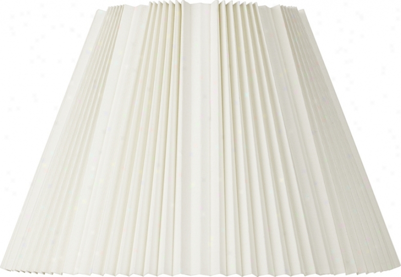 Eggshell Pleated Bell Shade 9.5x19x13 (spider) (46490)