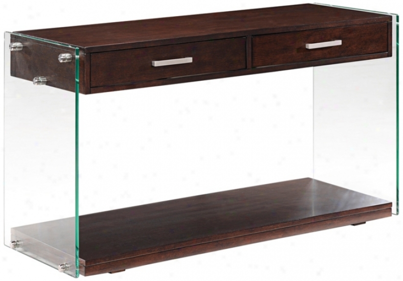 Ekoni Umber Finish Rectangular Sofa Table (r5461)