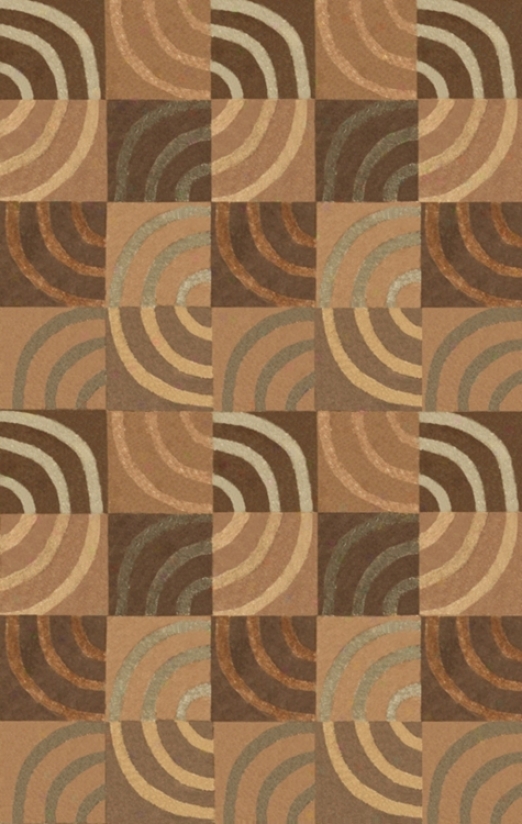 E Toro Checkerboard Wool 8'x10' Area Rug (56165