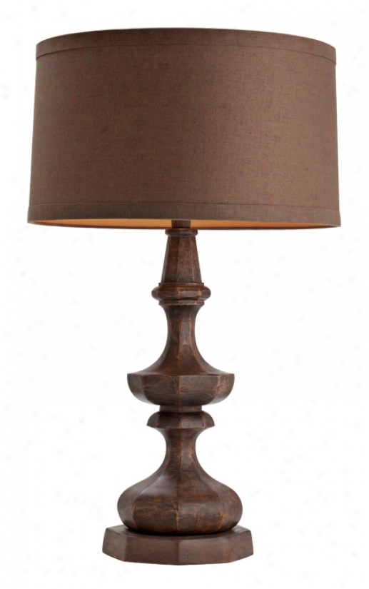 Ellington Hoary Weathered Wood Table Lamp (m6056)