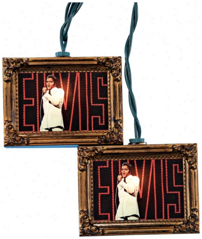 Elvis Gold iPcture Frame 10-light String Of Party Lights (n6344)