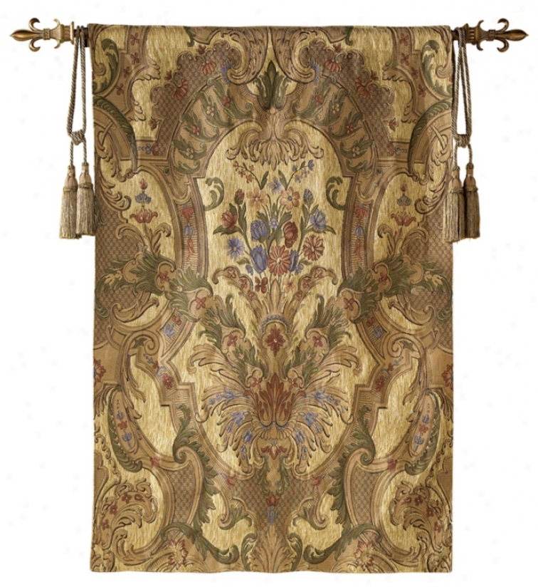Eminence Fleur-de-lis Gold 70" High Wall Tapestry (37454)