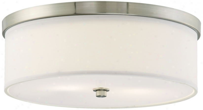 Energy Efficient Wyute Fabric 14" Wide Ceiling Light (01354)