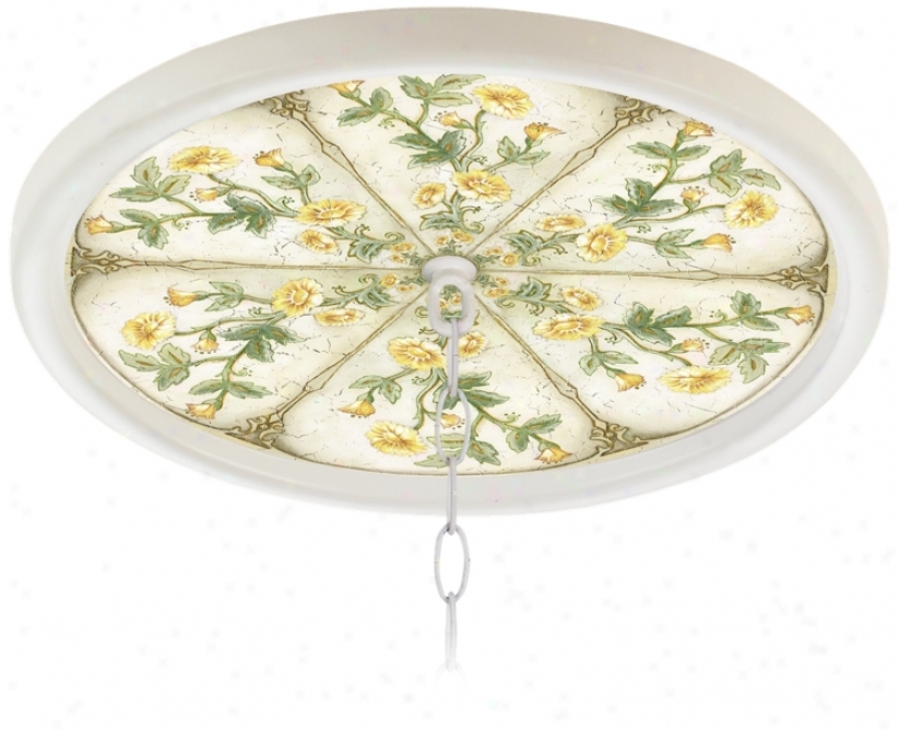 Engllsh Garden Butter 16" Wide 1" Opening Medallion (g8213-h3671)